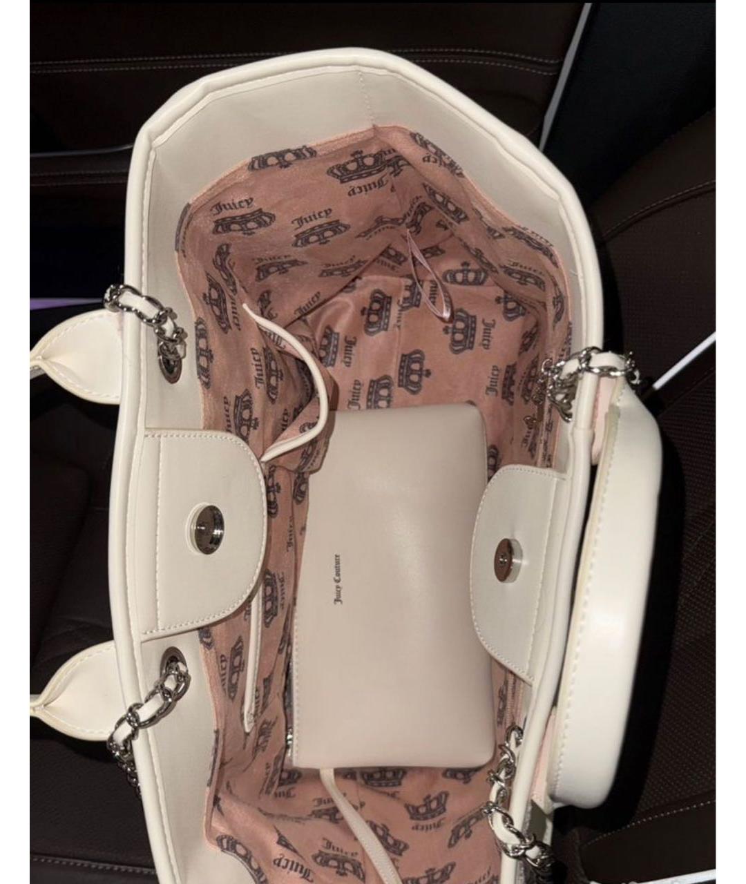 JUICY COUTURE Розовая сумка тоут, фото 4