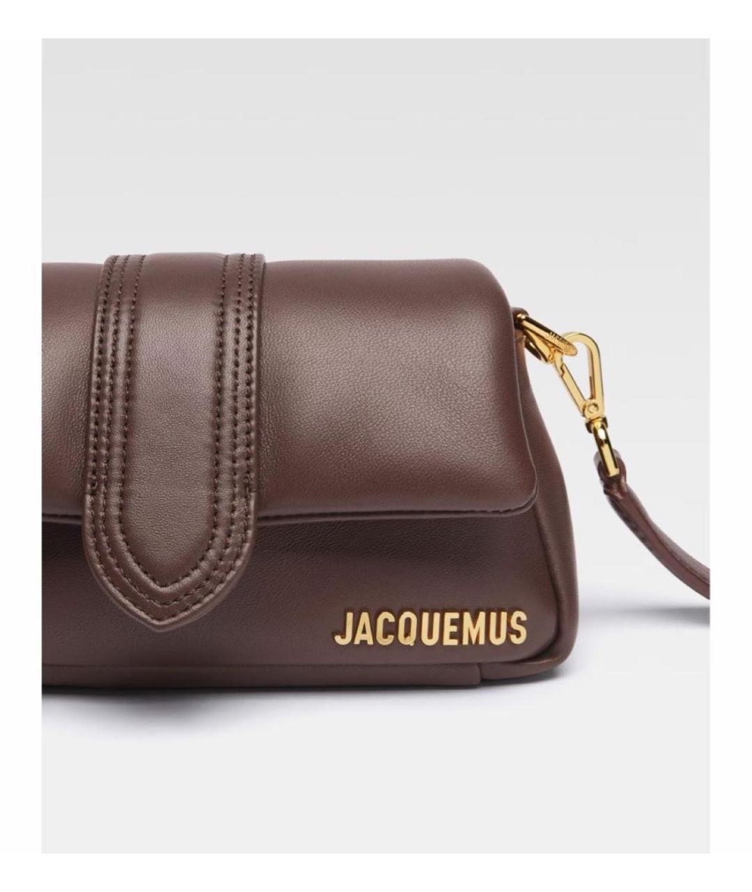 JACQUEMUS Коричневая кожаная сумка через плечо, фото 2
