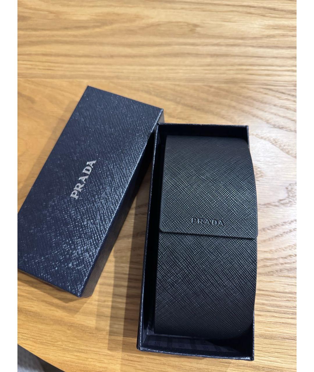 PRADA Золотые металлические солнцезащитные очки, фото 4
