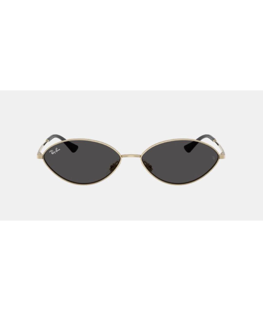 RAY BAN Золотые металлические солнцезащитные очки, фото 2