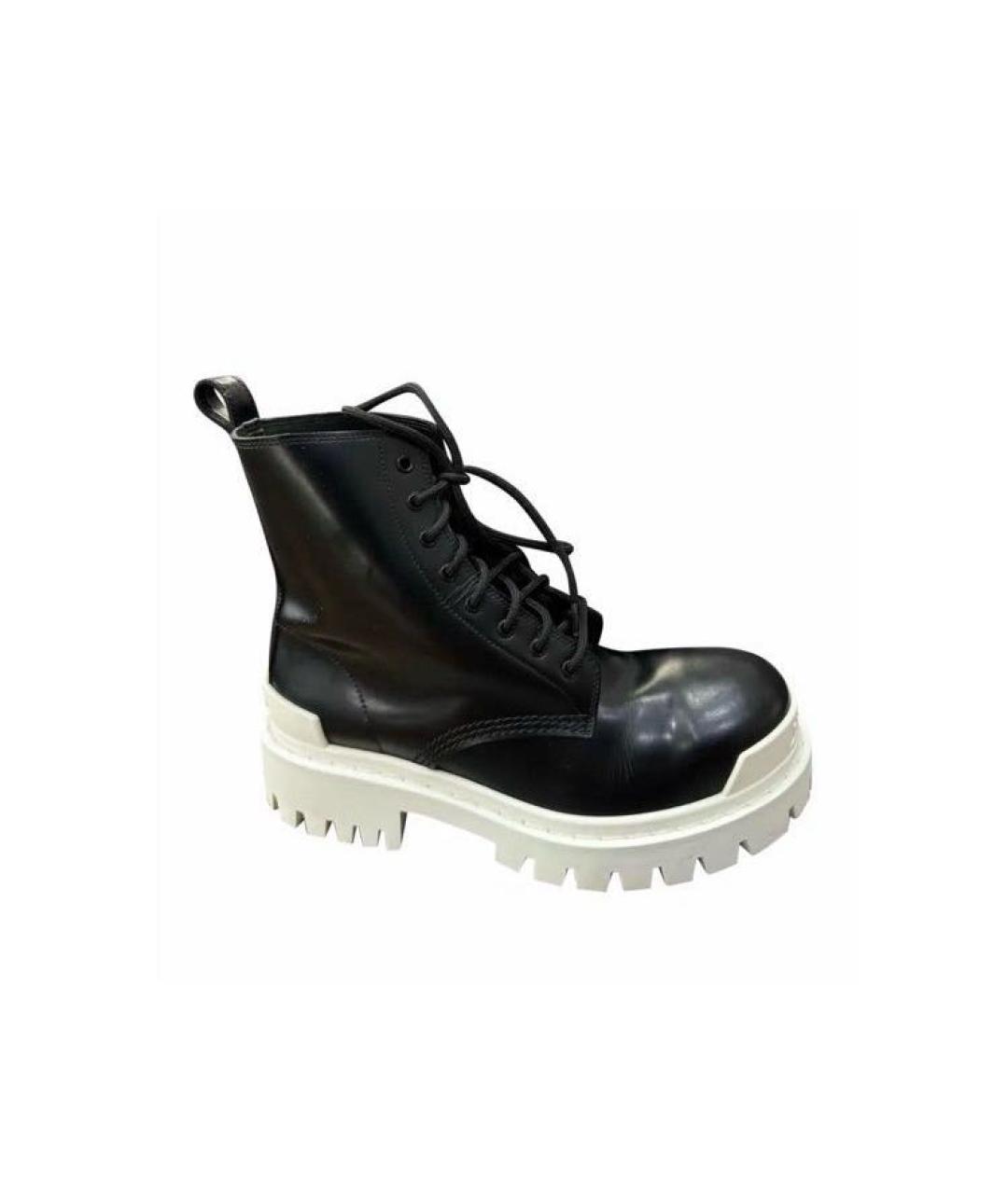 BALENCIAGA Черные кожаные ботинки, фото 5