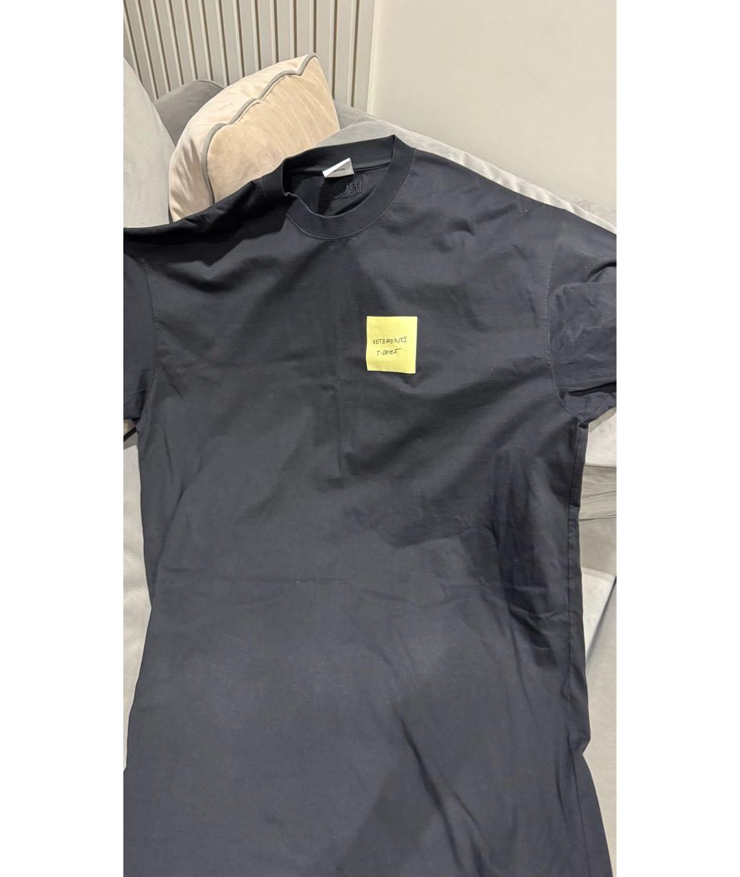 VETEMENTS Черное хлопковое платье, фото 5