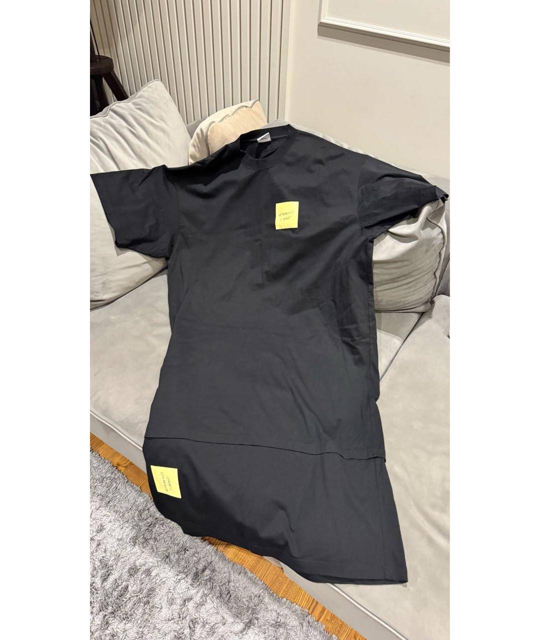 VETEMENTS Черное хлопковое платье, фото 4