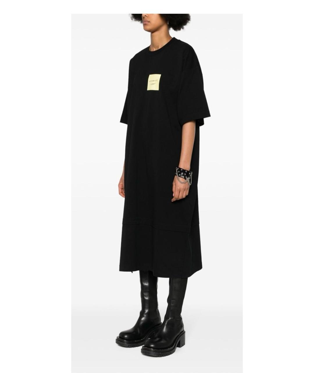 VETEMENTS Черное хлопковое платье, фото 2