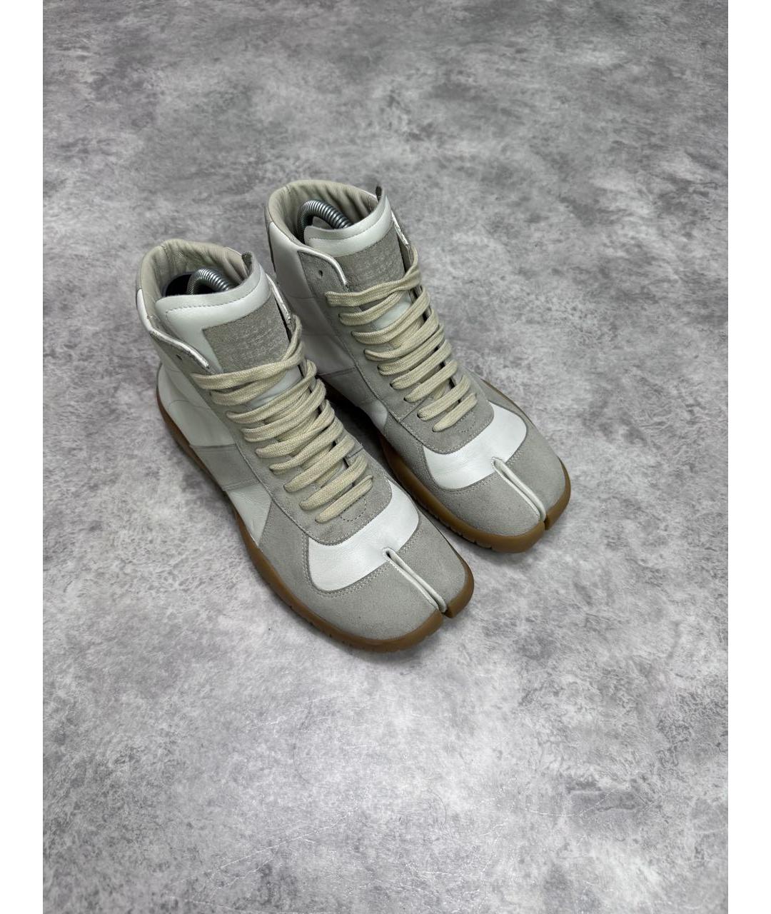 MAISON MARGIELA Белые кожаные кроссовки, фото 2