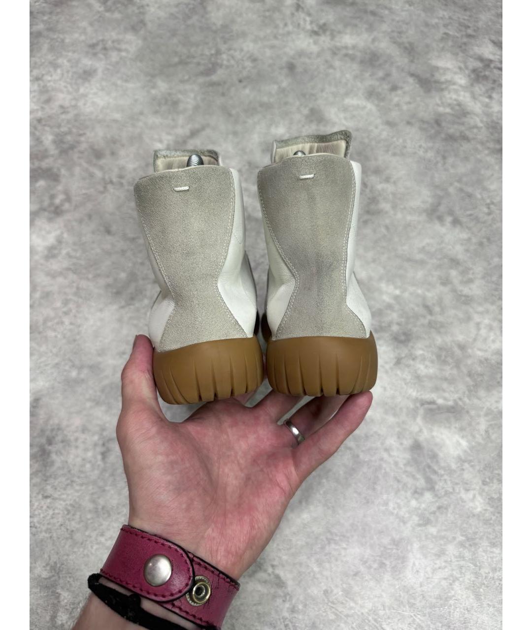 MAISON MARGIELA Белые кожаные кроссовки, фото 4