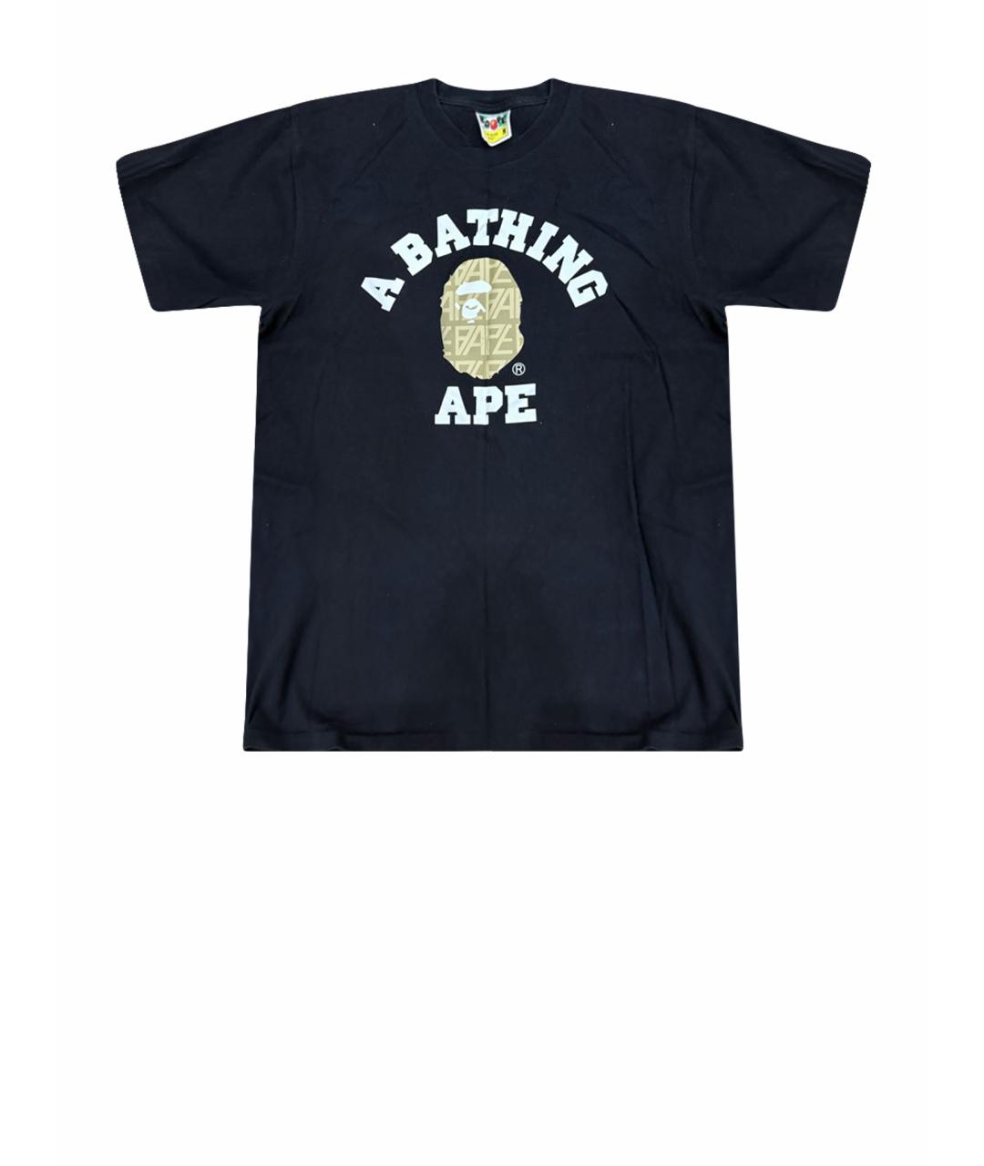 A BATHING APE Черная хлопковая футболка, фото 1