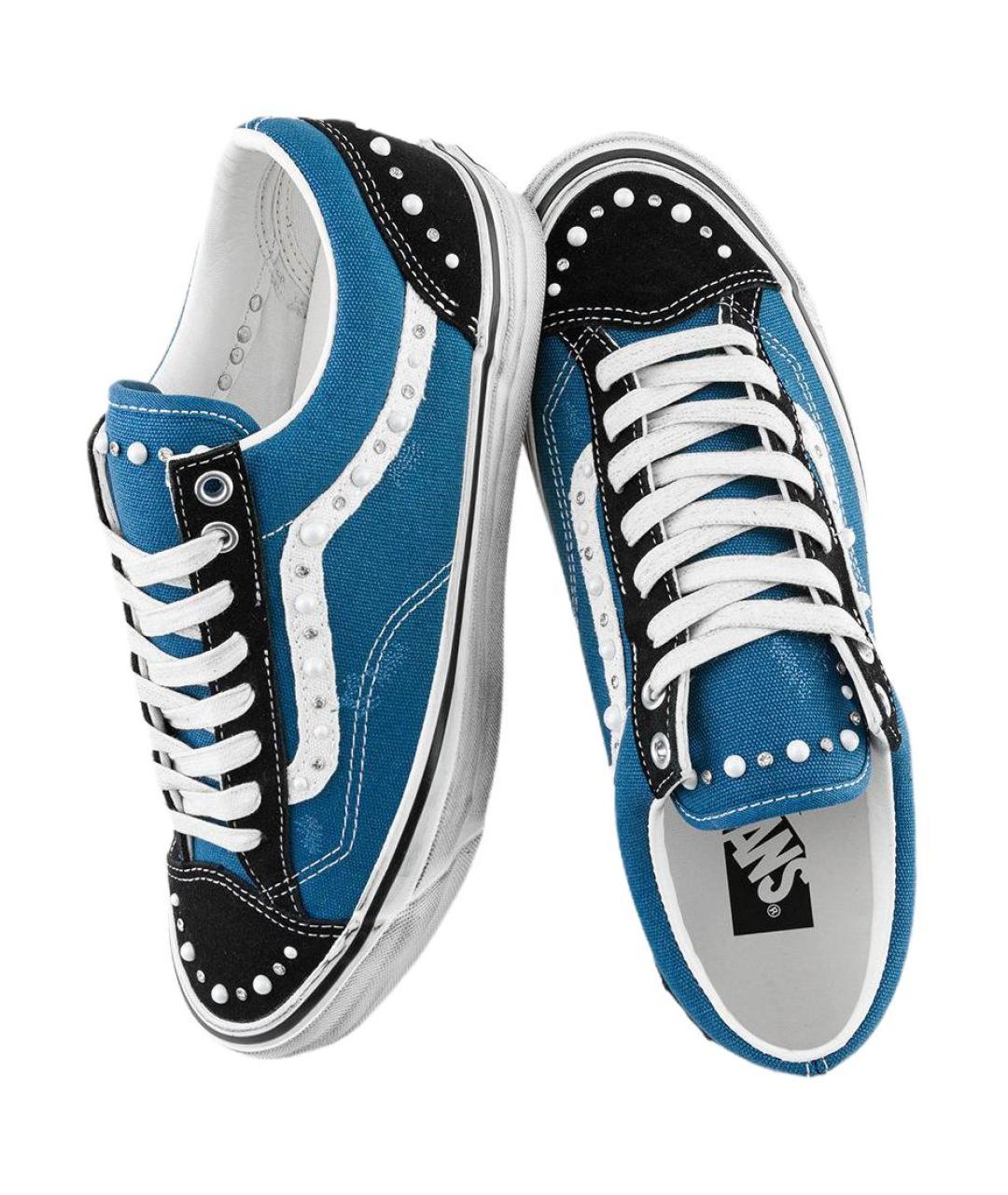 VANS Синие текстильные кроссовки, фото 5