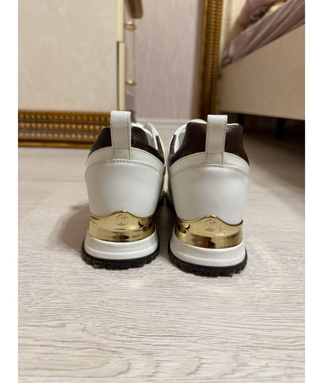 LOUIS VUITTON Белые кожаные кроссовки, фото 4