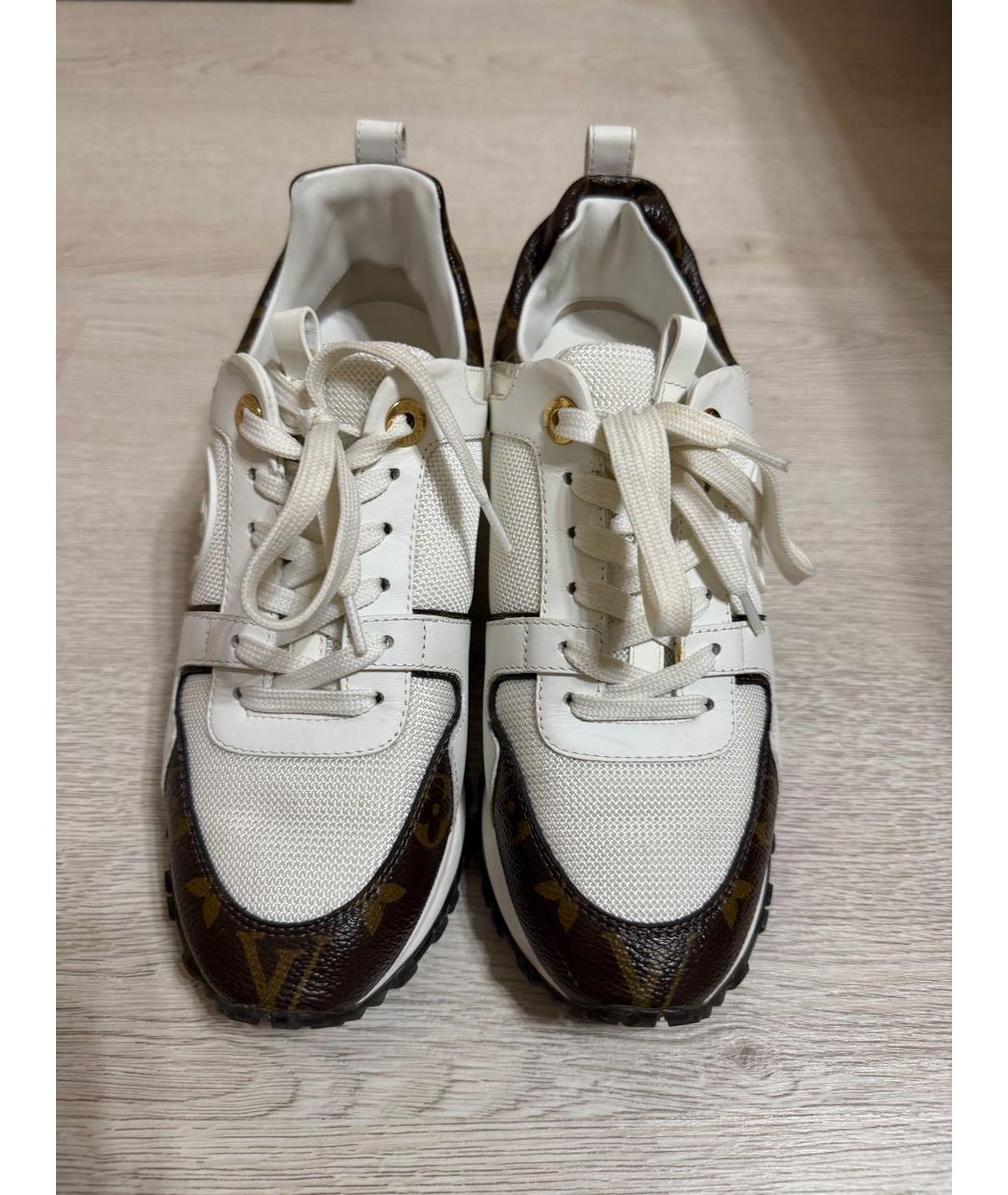 LOUIS VUITTON Белые кожаные кроссовки, фото 2
