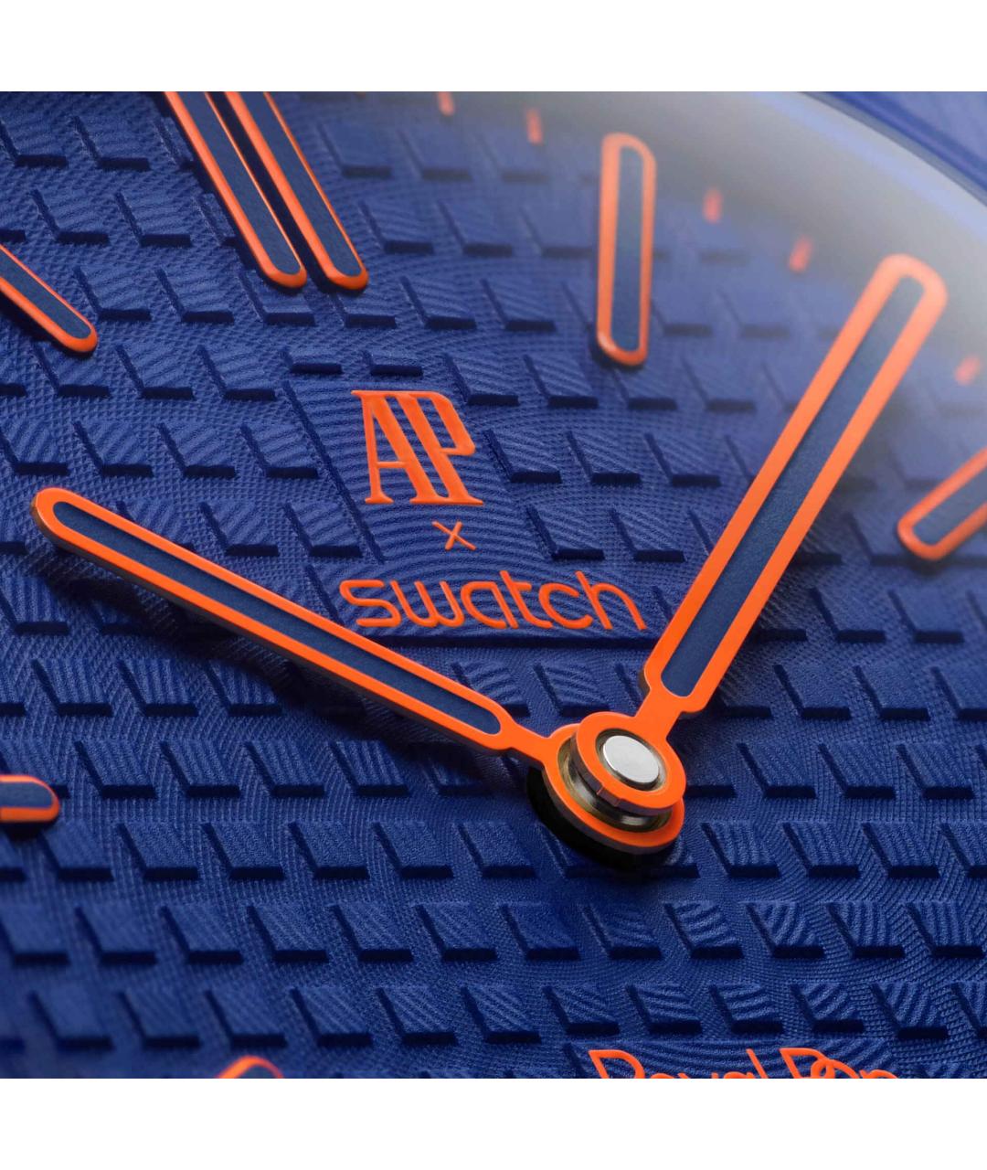 Swatch Темно-синие керамические часы, фото 5
