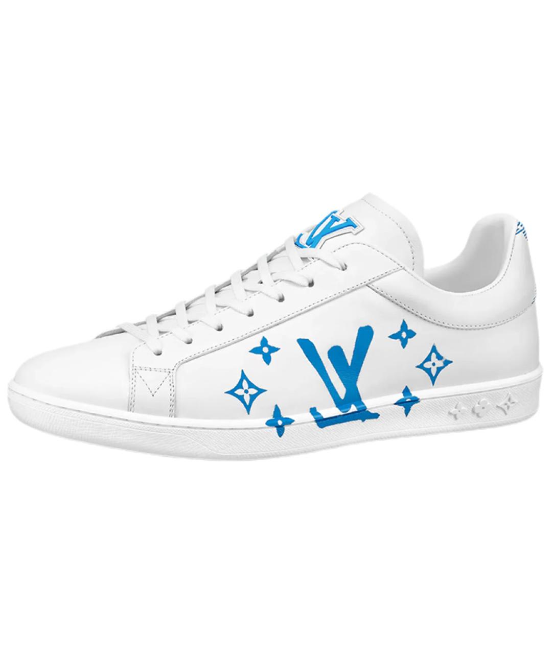 LOUIS VUITTON Белые кожаные низкие кроссовки / кеды, фото 2