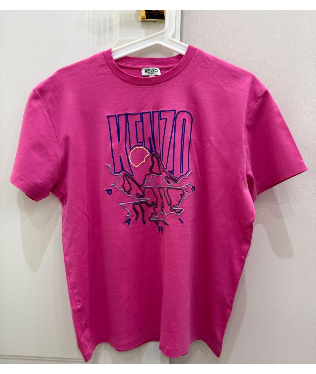 KENZO Розовая хлопковая футболка, фото 5