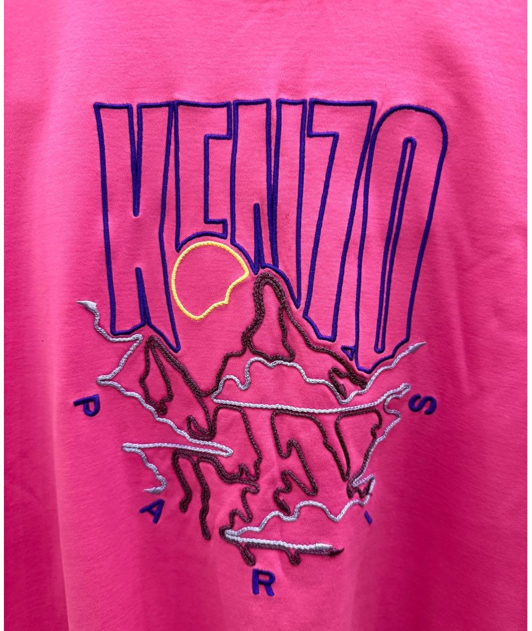 KENZO Розовая хлопковая футболка, фото 4