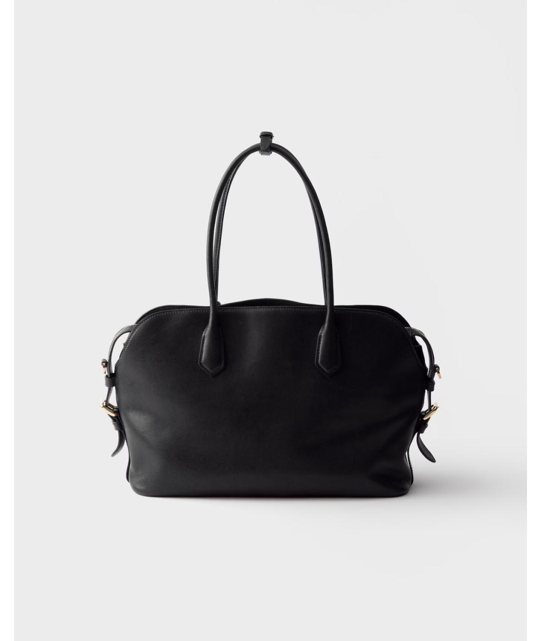 PRADA Черная кожаная сумка тоут, фото 2