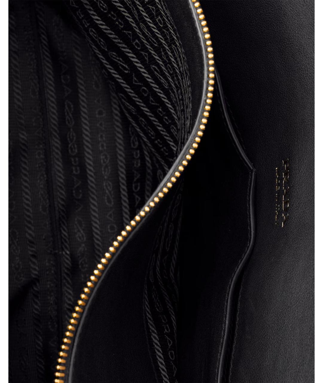 PRADA Черная кожаная сумка тоут, фото 5