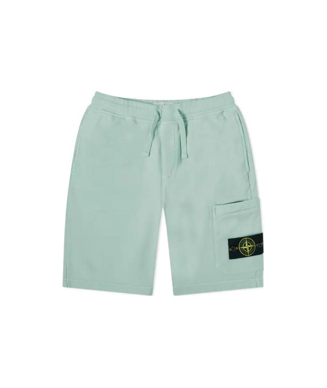 STONE ISLAND Зеленые шорты, фото 5