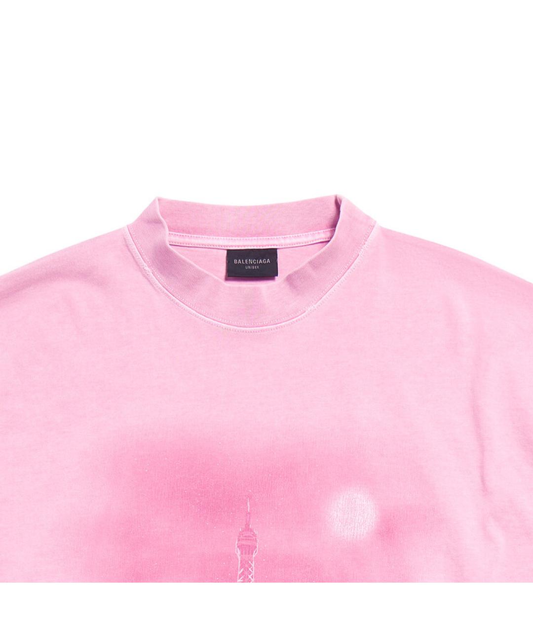 BALENCIAGA Розовая футболка, фото 4
