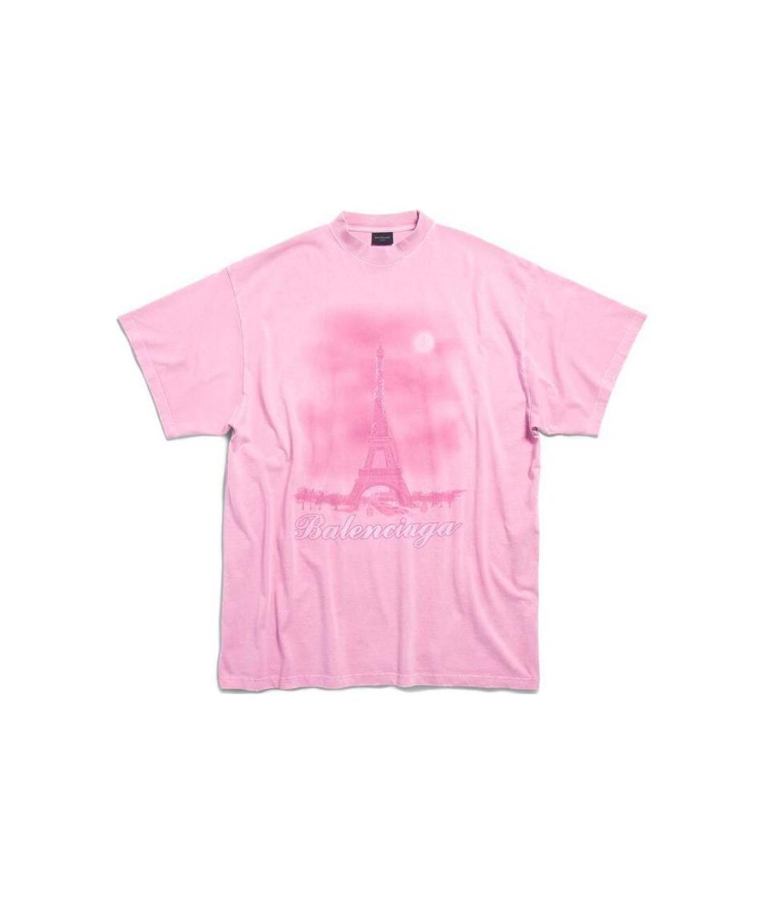 BALENCIAGA Розовая футболка, фото 6