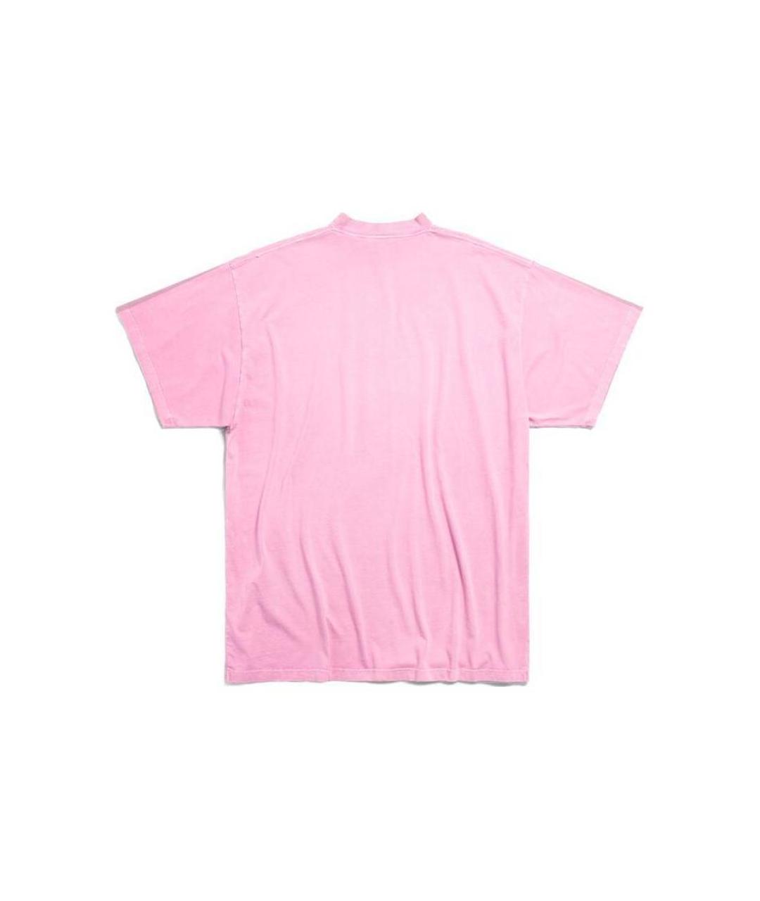 BALENCIAGA Розовая футболка, фото 2
