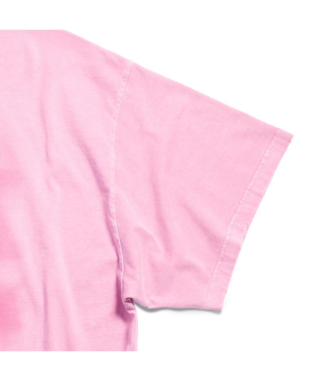 BALENCIAGA Розовая футболка, фото 5
