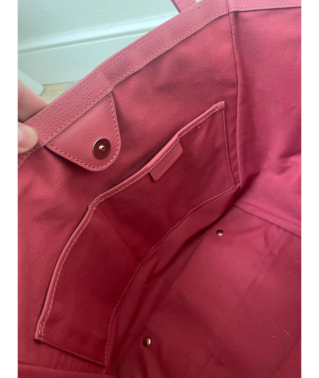 BURBERRY Желтая сумка тоут из искусственной кожи, фото 5