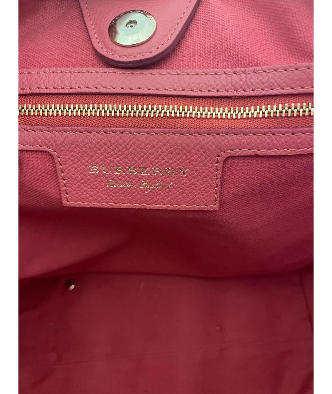 BURBERRY Желтая сумка тоут из искусственной кожи, фото 7