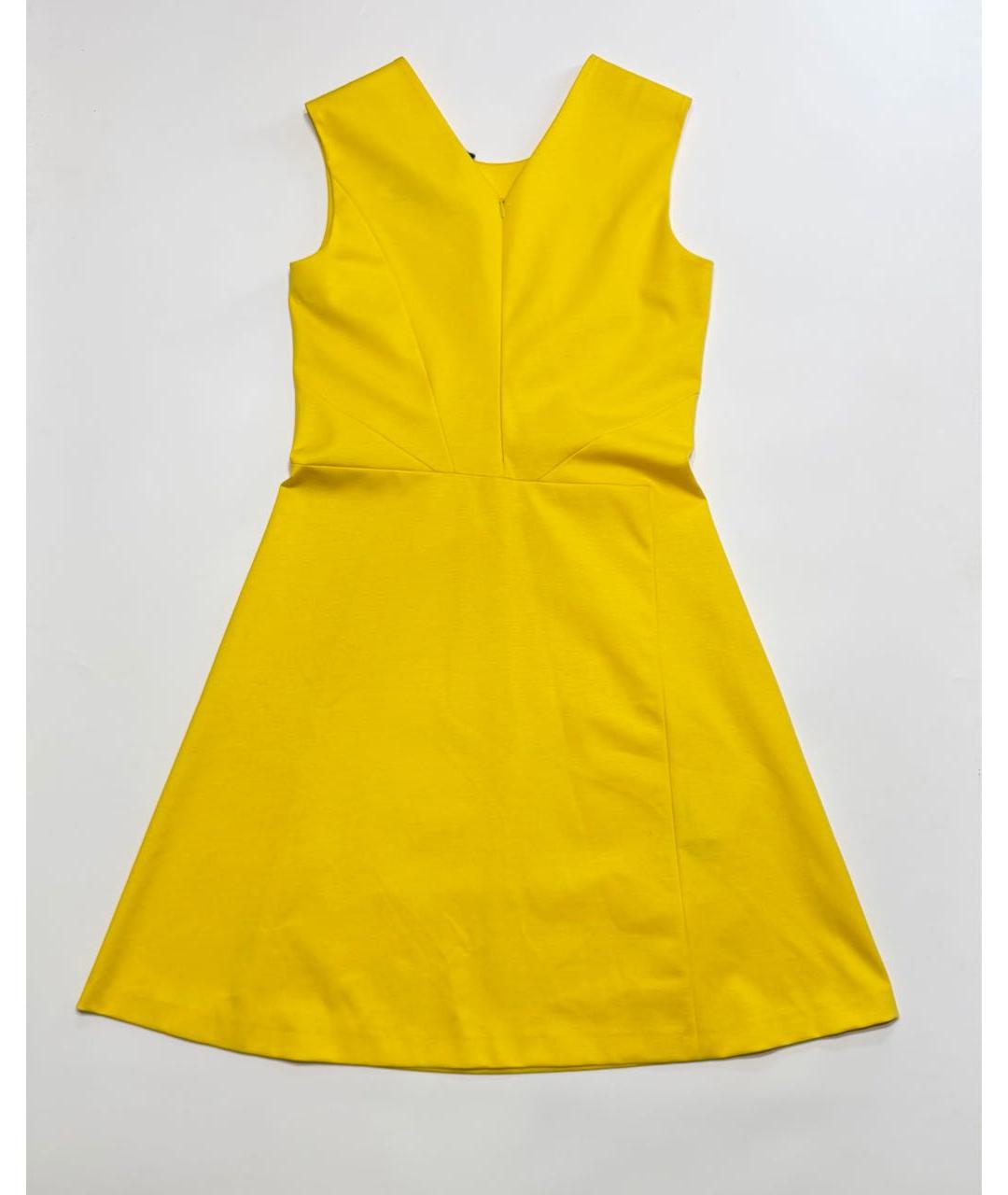 JIL SANDER Желтое хлопковое повседневное платье, фото 2