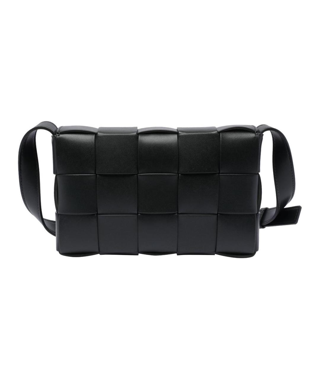 BOTTEGA VENETA Черная кожаная сумка на плечо, фото 2