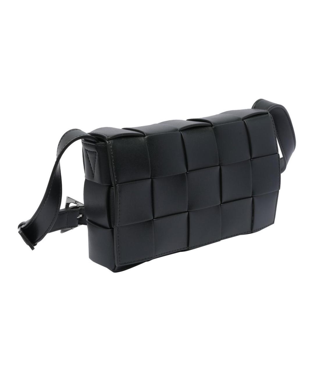 BOTTEGA VENETA Черная кожаная сумка на плечо, фото 3