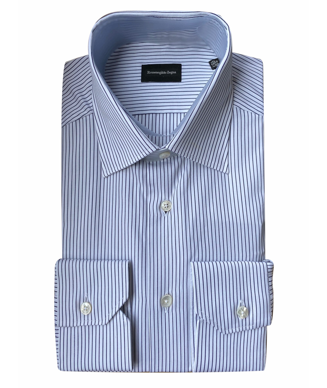 ZEGNA Голубая хлопковая классическая рубашка, фото 1