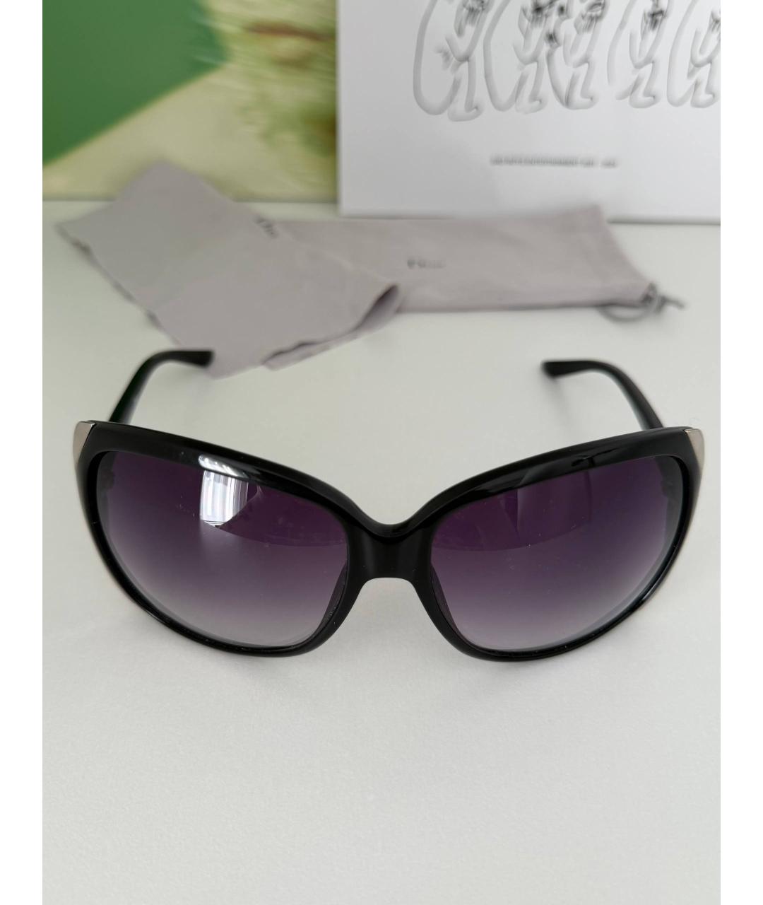 CHRISTIAN DIOR Черные пластиковые солнцезащитные очки, фото 10