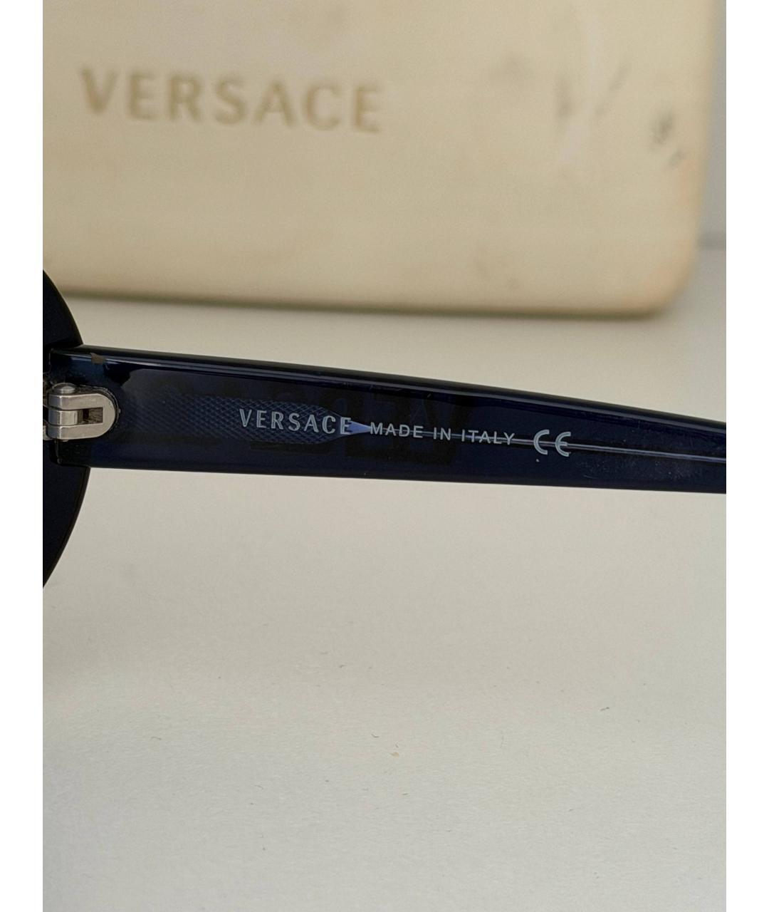 VERSACE Черные пластиковые солнцезащитные очки, фото 6