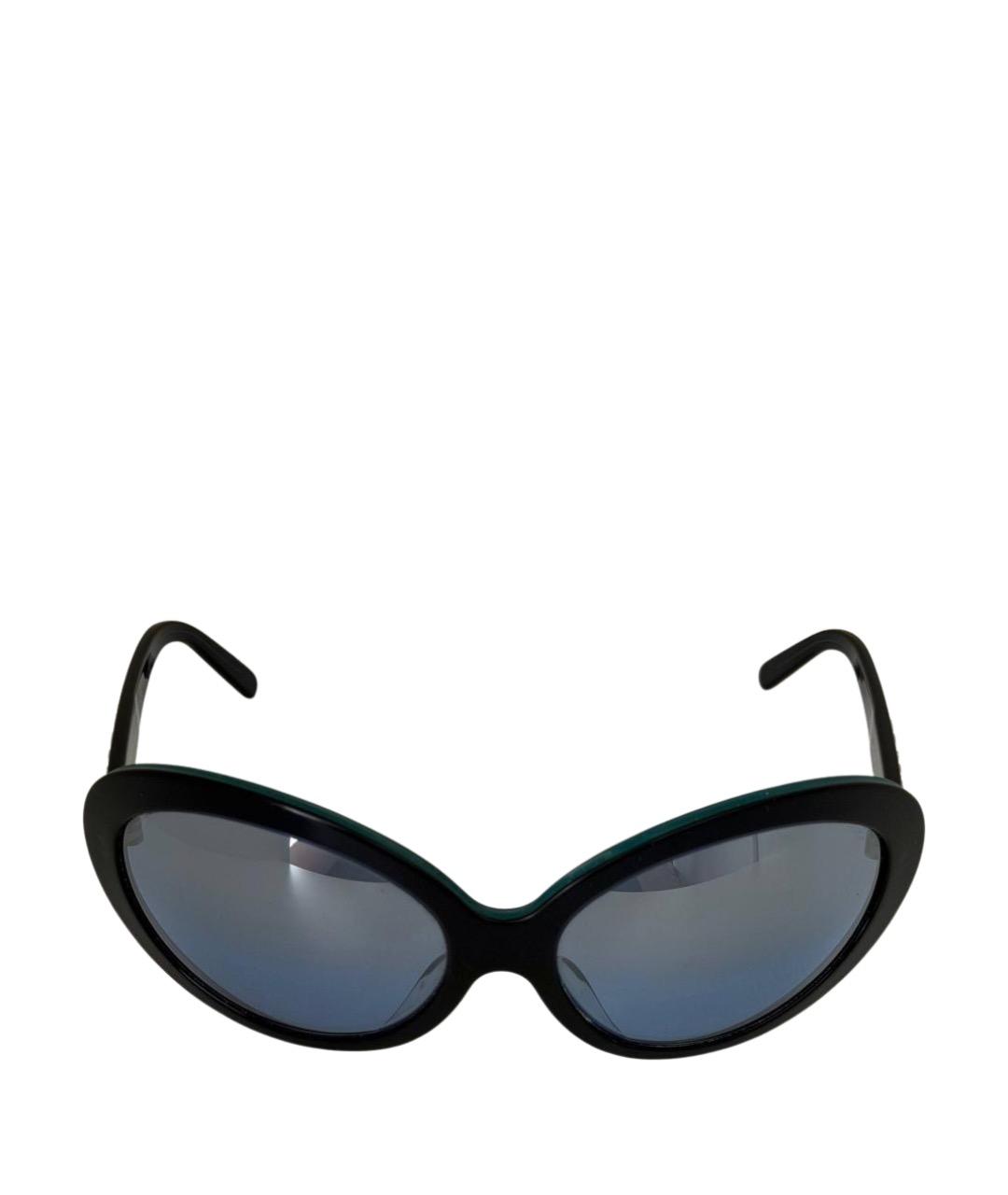 VERSACE Черные пластиковые солнцезащитные очки, фото 1