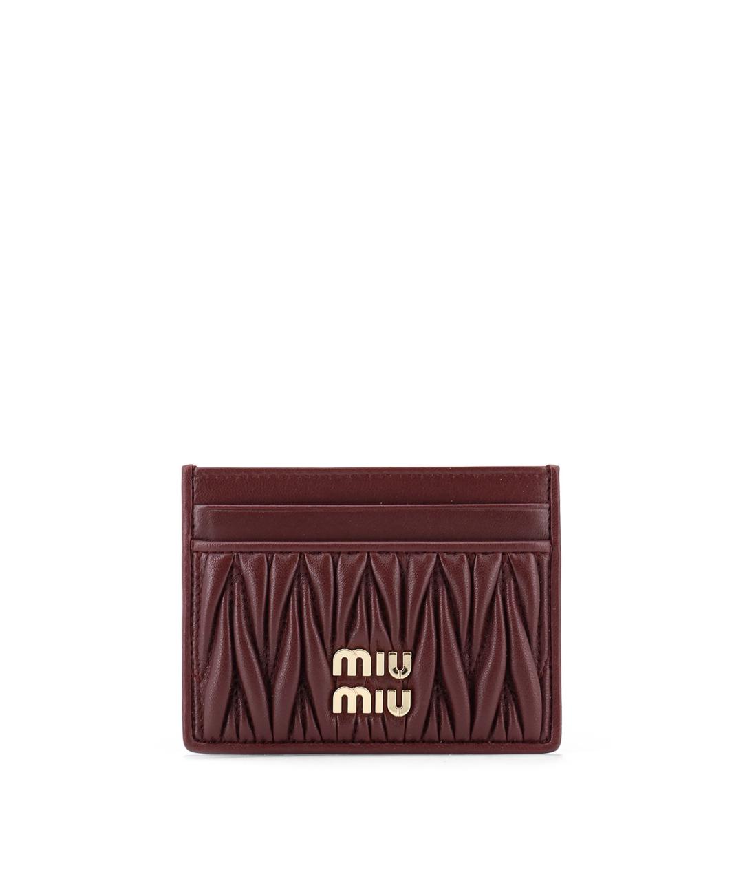MIU MIU Бордовый кардхолдер, фото 1