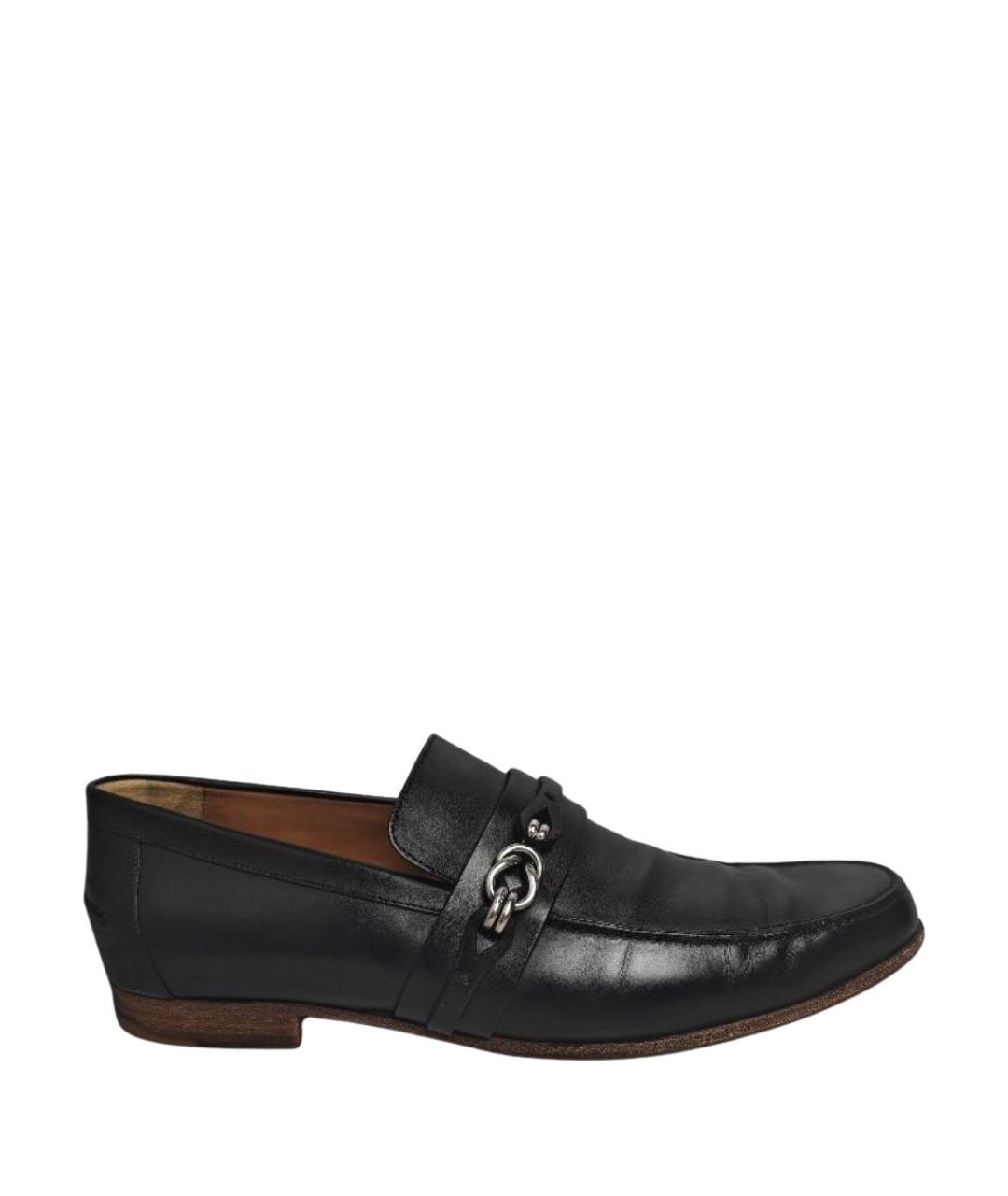 GUCCI Черные кожаные лоферы, фото 1