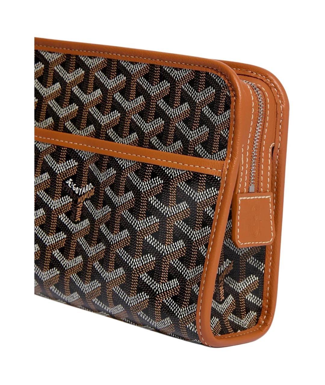 GOYARD Коричневая косметичка, фото 3