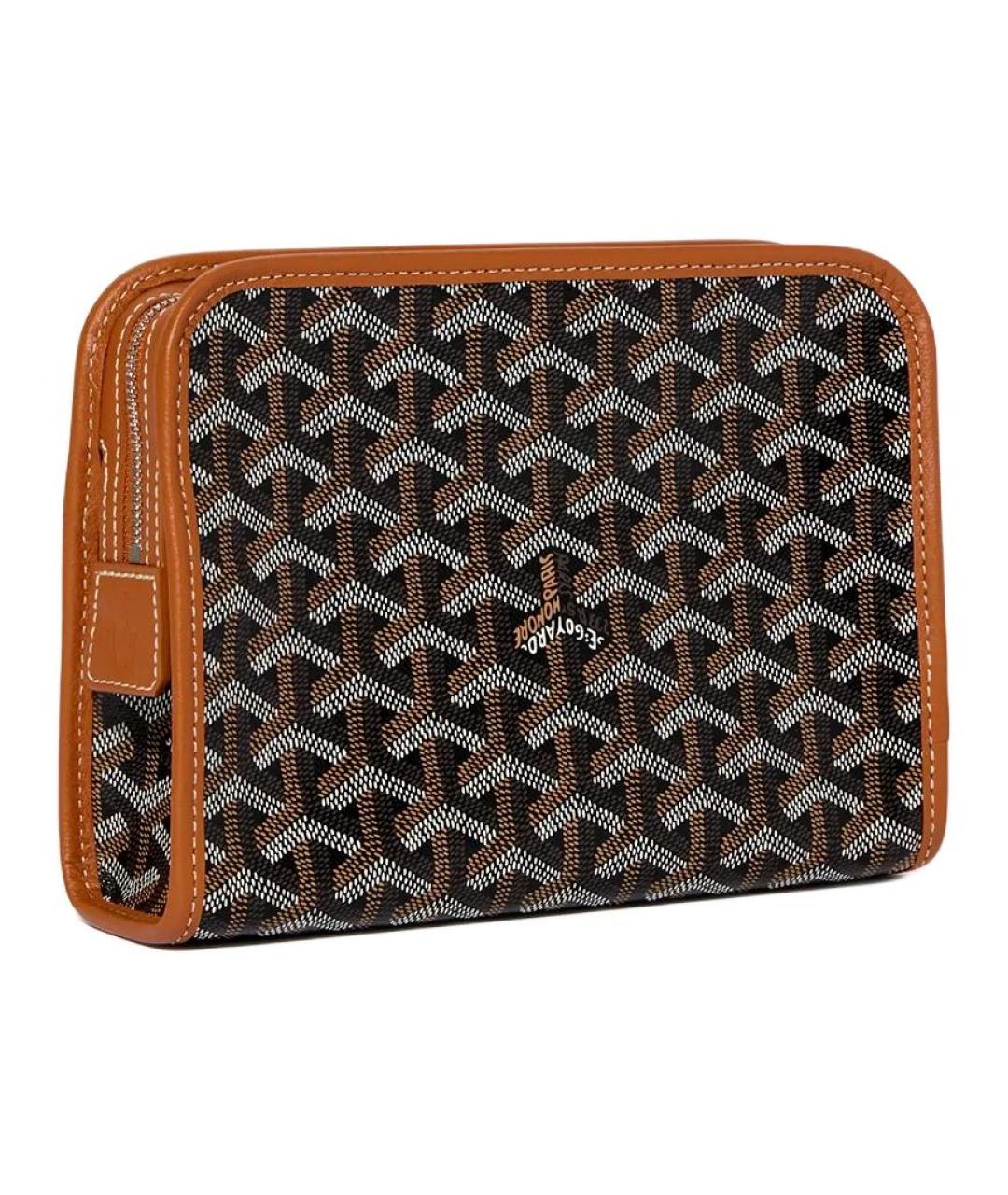 GOYARD Коричневая косметичка, фото 2