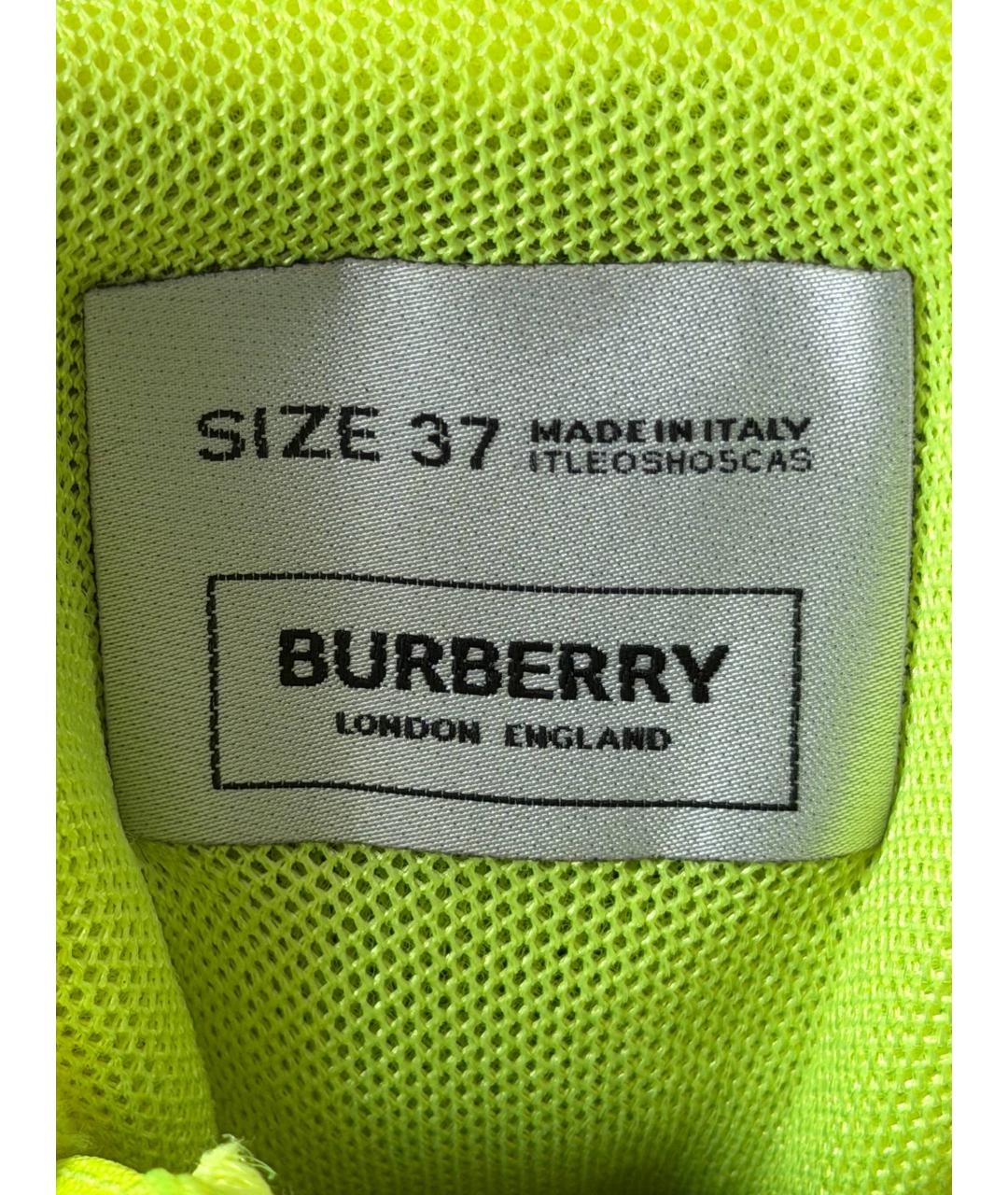 BURBERRY Зеленые кроссовки, фото 7