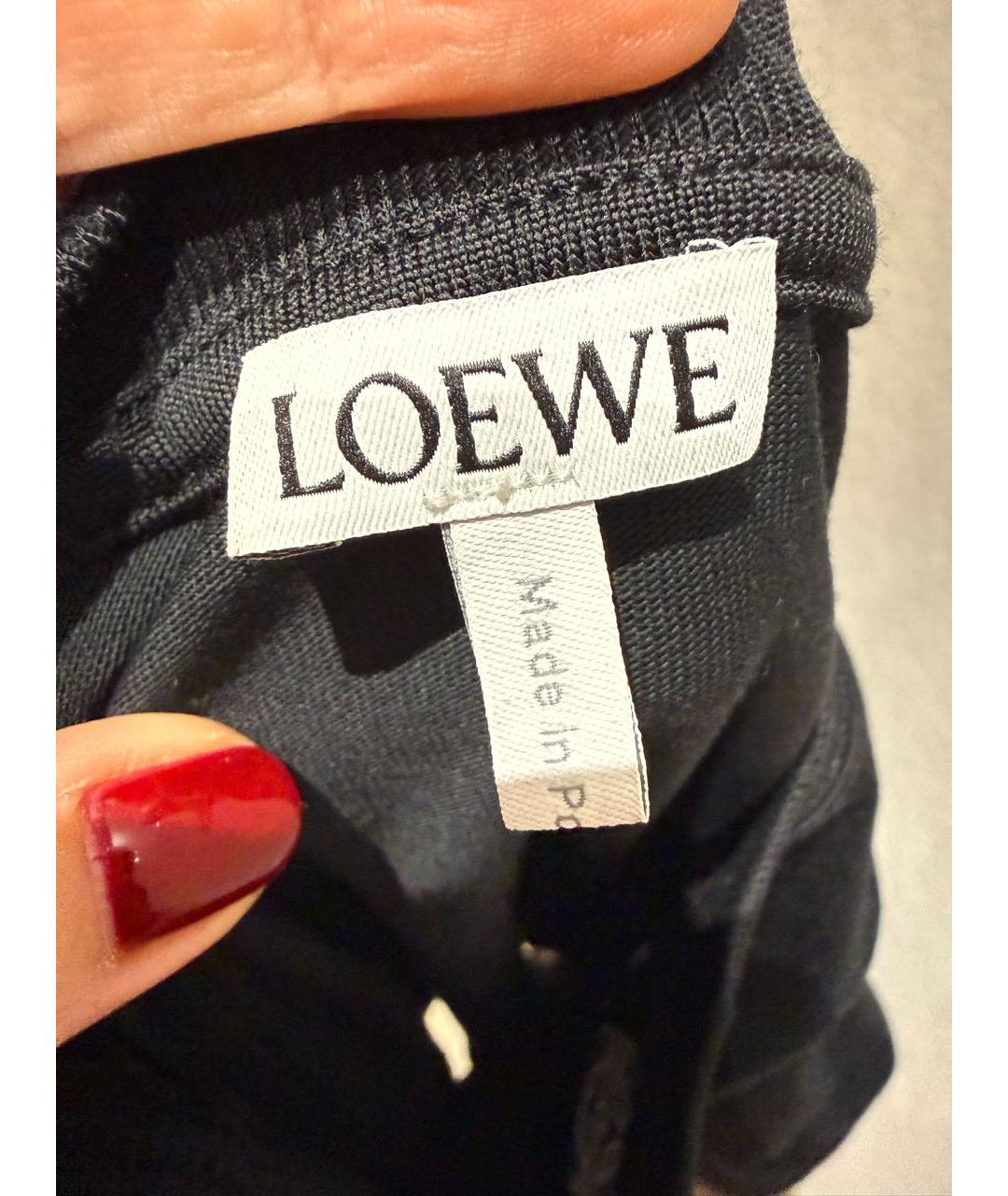 LOEWE Черная хлопковая футболка, фото 4