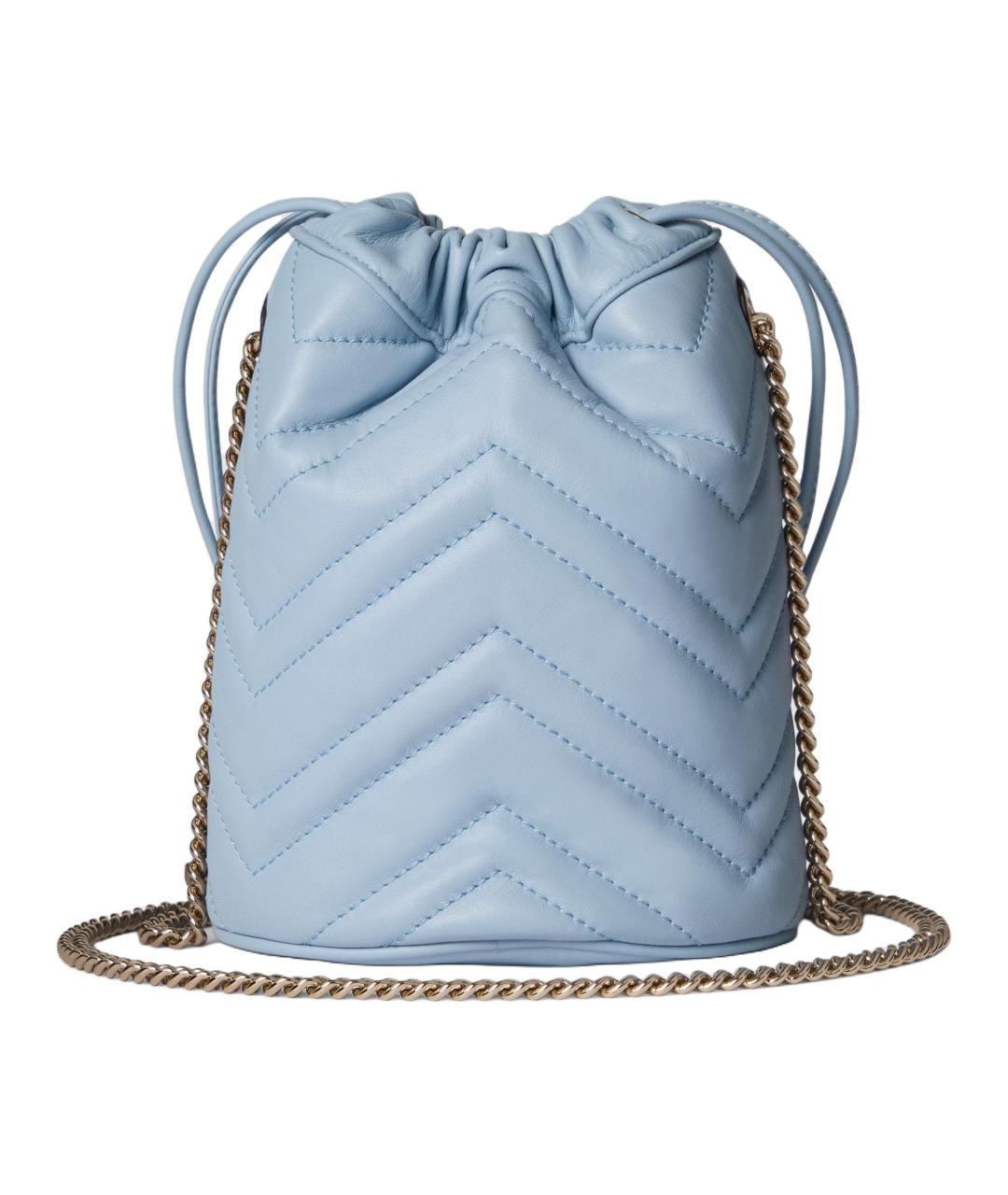 GUCCI Голубая кожаная сумка через плечо, фото 3