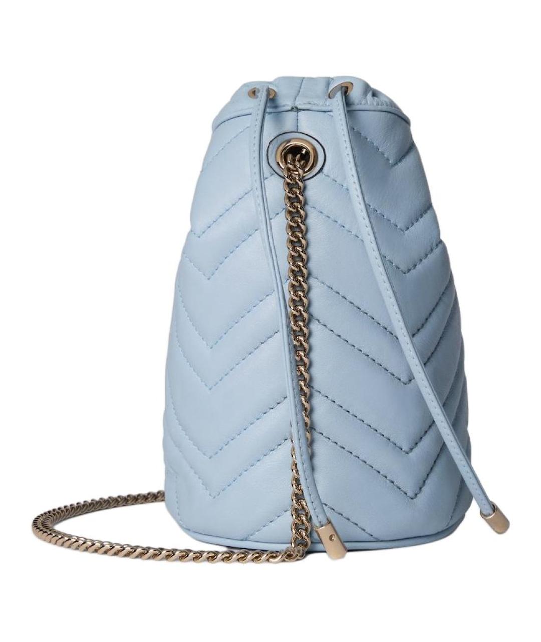 GUCCI Голубая кожаная сумка через плечо, фото 2