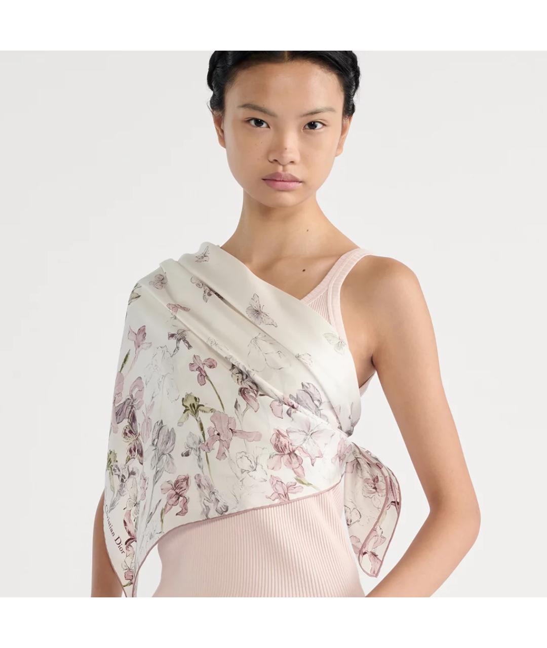 CHRISTIAN DIOR Розовый шарф, фото 4