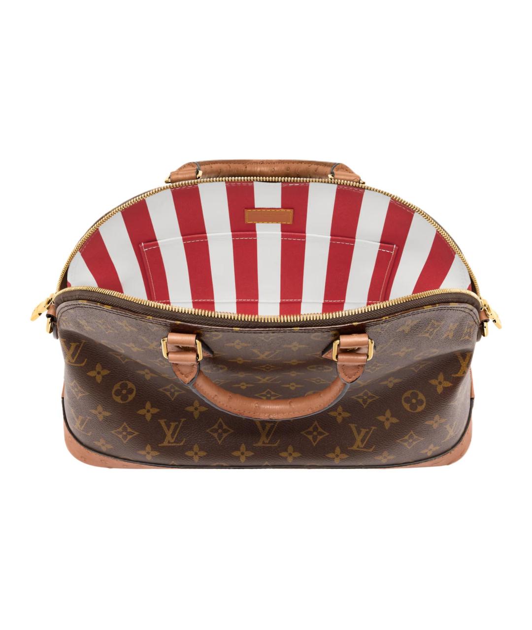 LOUIS VUITTON Коричневая сумка тоут из канвы, фото 4