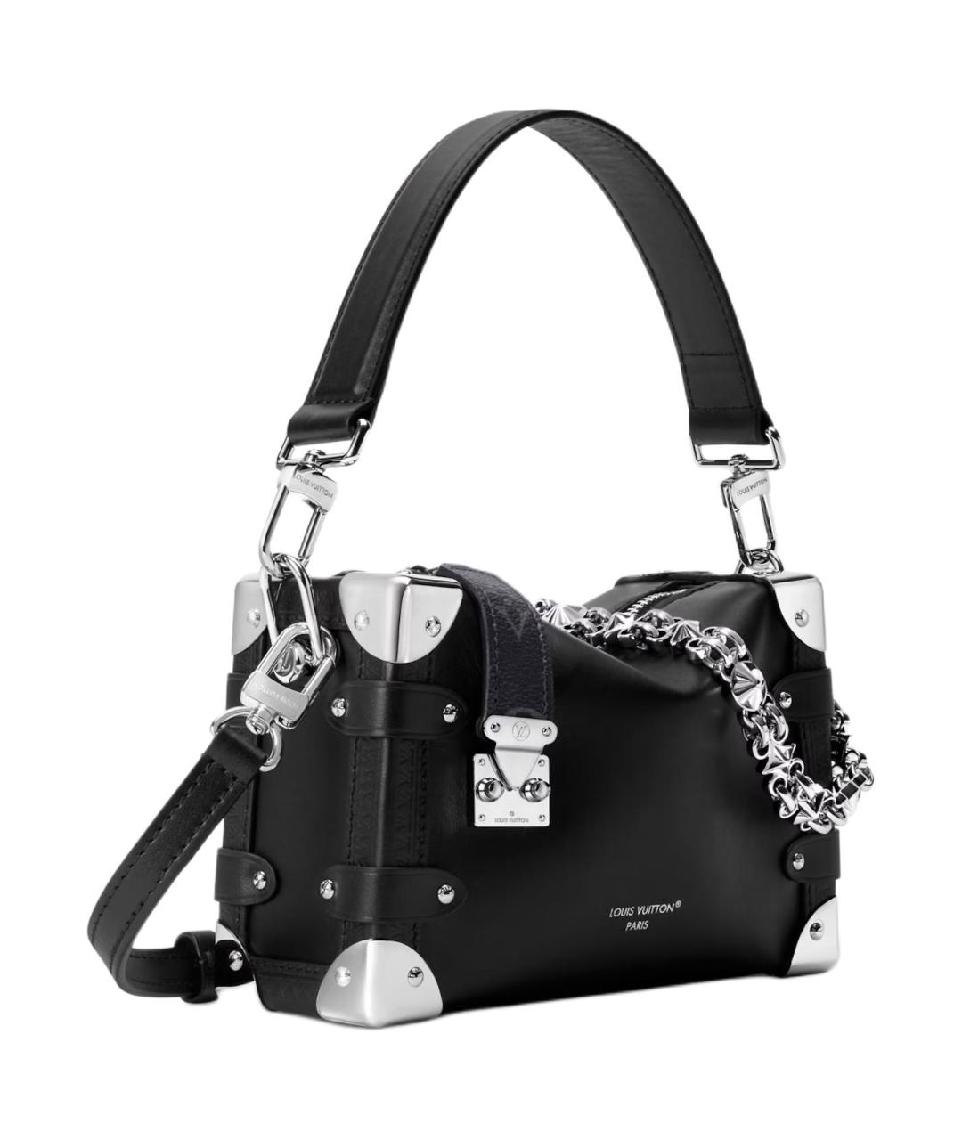 LOUIS VUITTON Черная кожаная сумка через плечо, фото 2