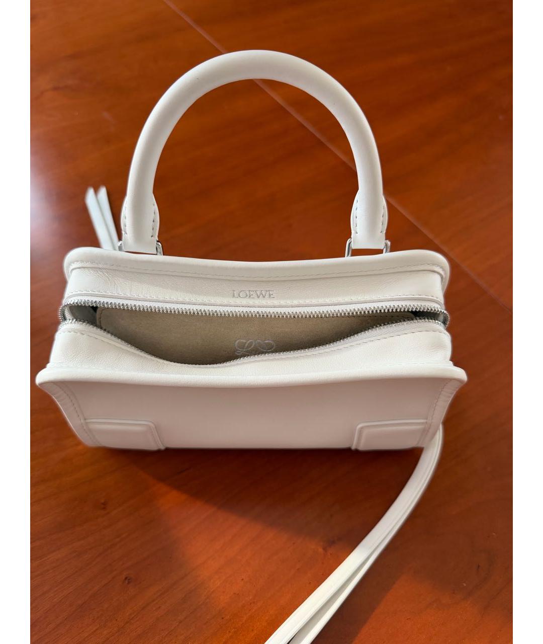 LOEWE Белая кожаная сумка тоут, фото 4
