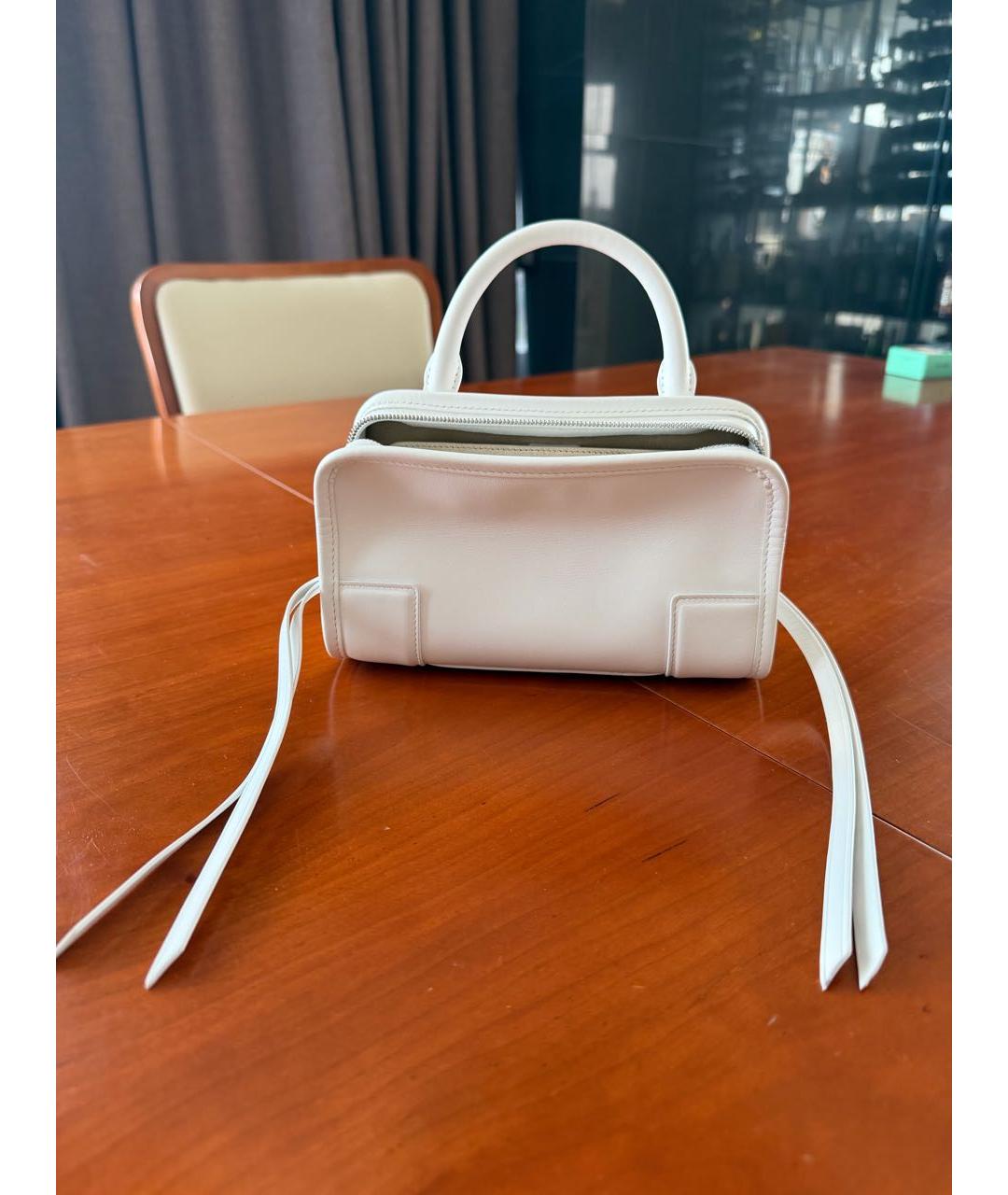 LOEWE Белая кожаная сумка тоут, фото 7