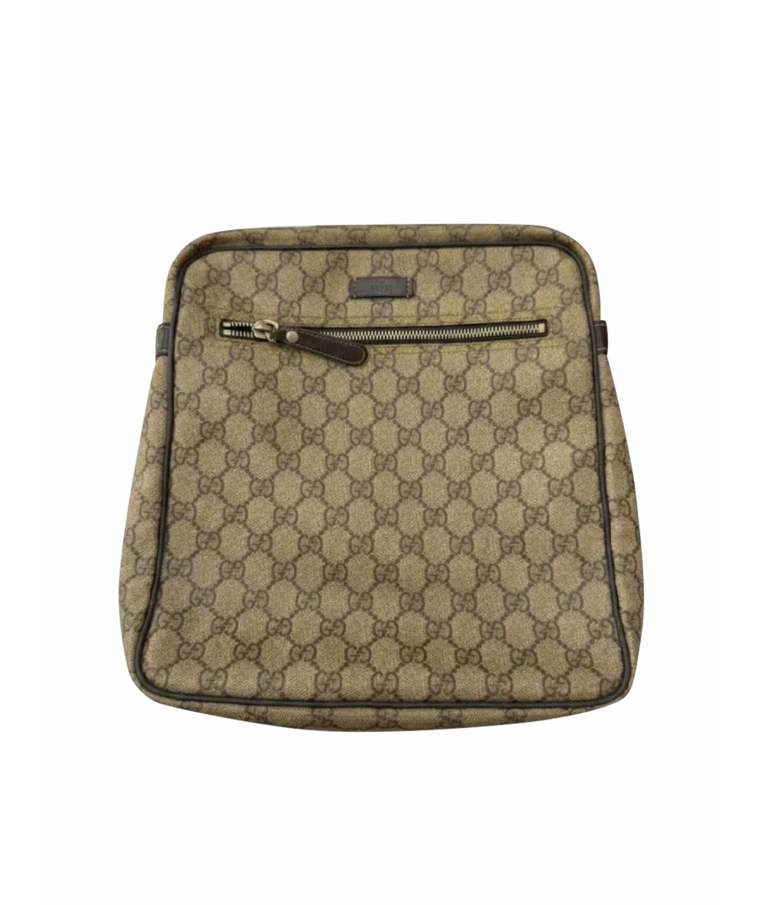 GUCCI Коричневая кожаная сумка на плечо, фото 1