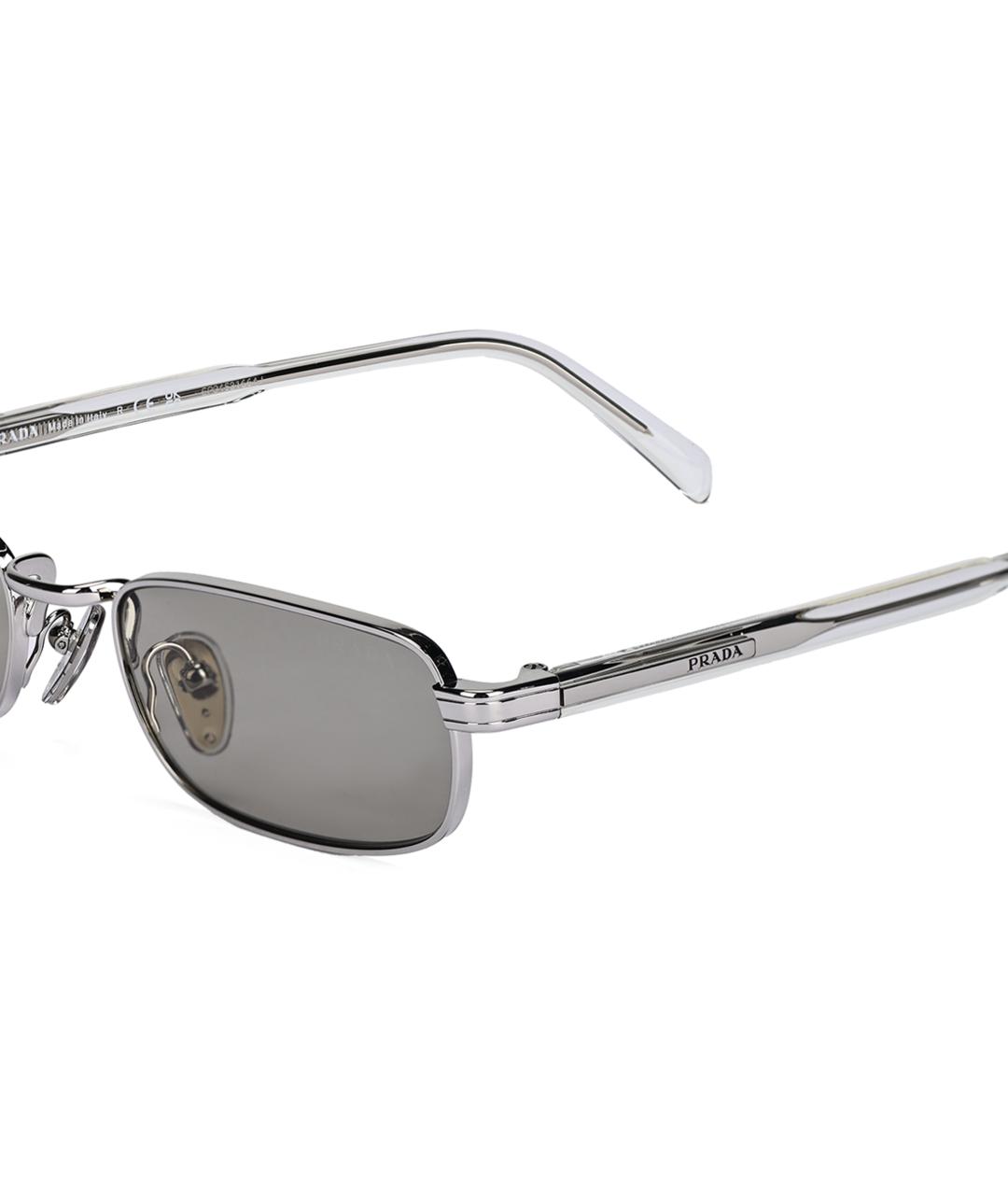 PRADA Серые металлические солнцезащитные очки, фото 3