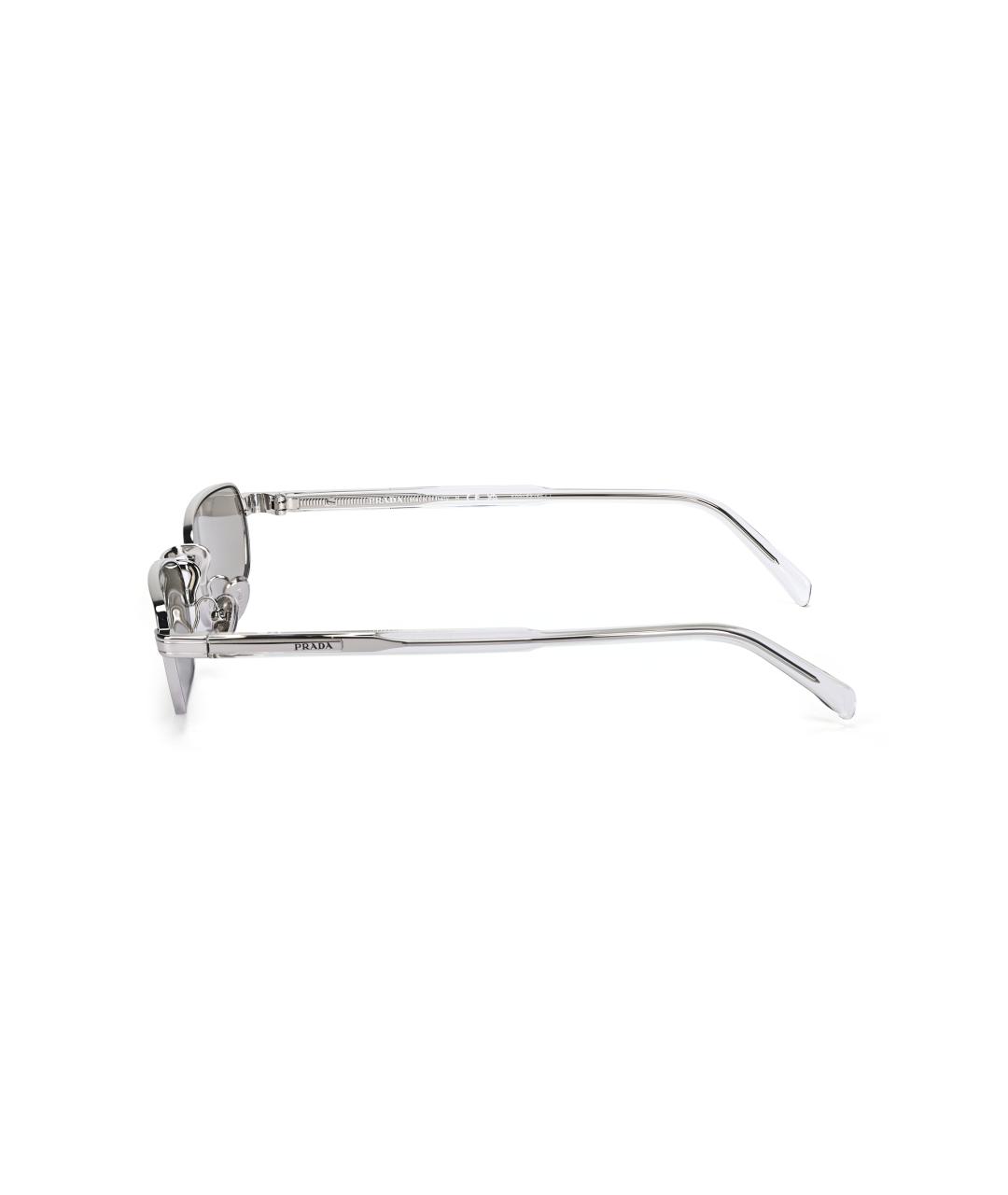 PRADA Серые металлические солнцезащитные очки, фото 4